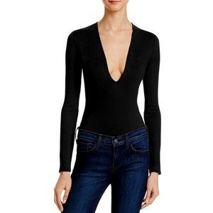 Guess Deep Plunge Black Bodysuit - M